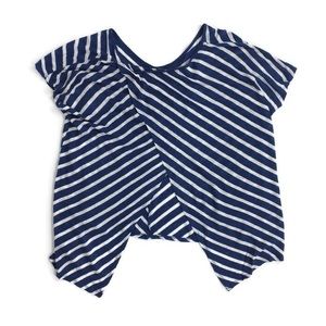 Velvet Graham Spencer Linen Chevron Top Open Back